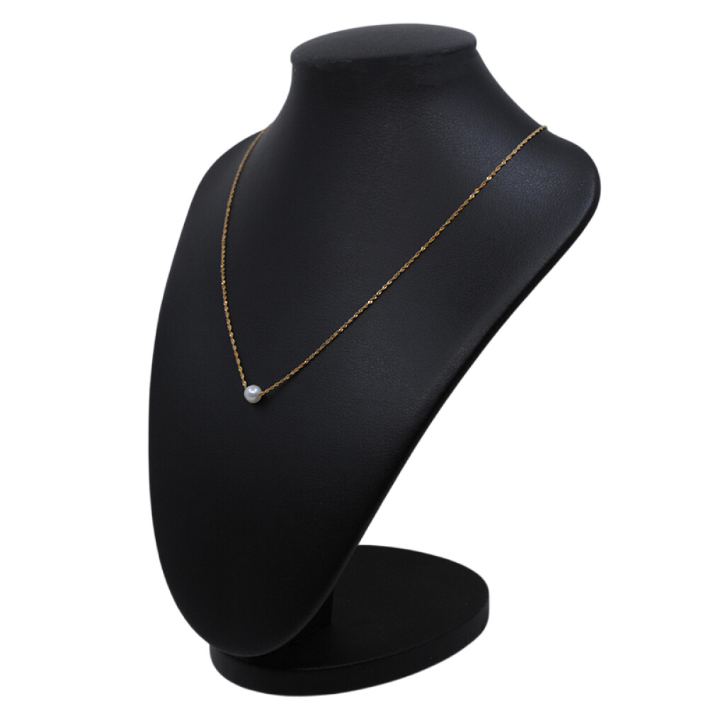 Cadena en oro 18k tipo singapour y perla de cultivo Cadena en oro 18k tipo singapour y perla de cultivo