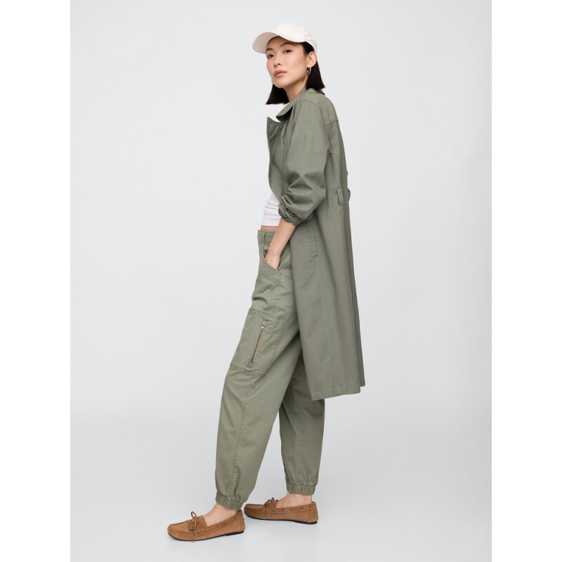 V-DOWNTOWN ZIPPER JOGGER MESCULEN GREEN