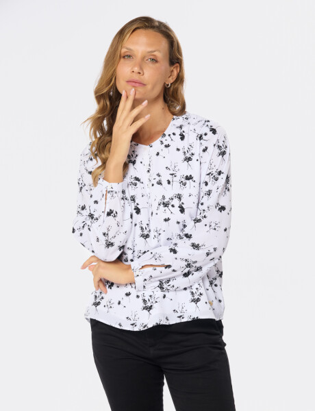 BLUSA MANGA LARGA Flor