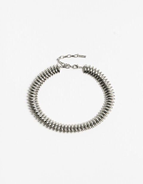 Collares Cortos Metal Collar Corto Metal Gotas - Plateado Rodio