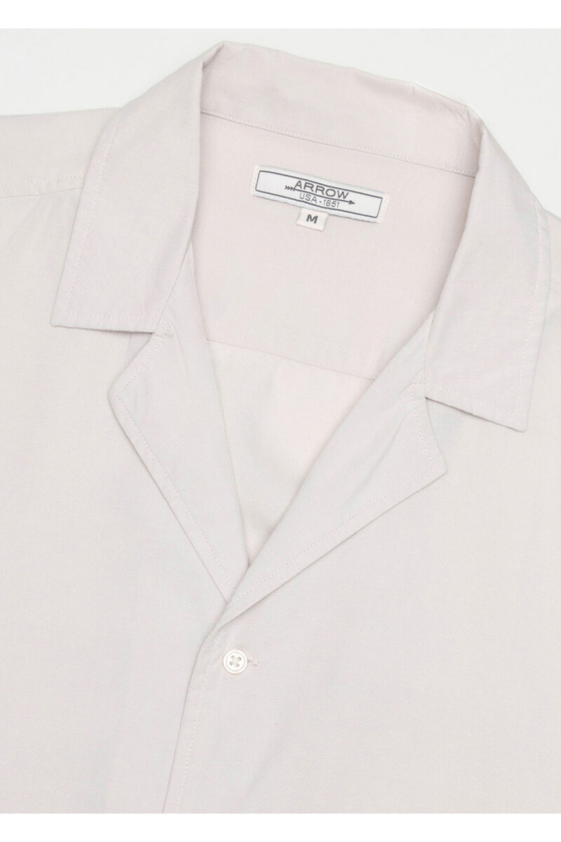 Camisa Arrow Lino Cotton Manga Corta BEIGE
