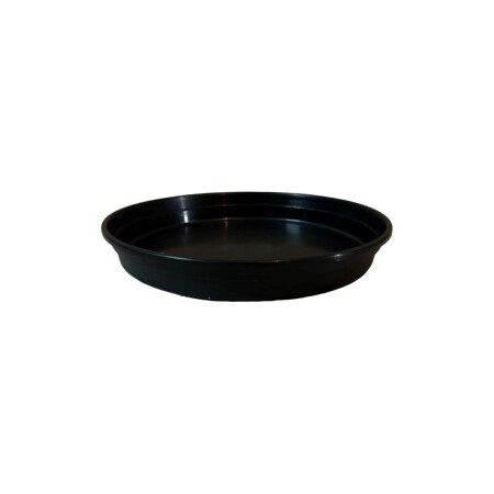 PLATO MACETA REDONDO 26CM NEGRO