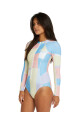 Lycra Bahia Front Zip Surfsuit Sundae · Manga Larga