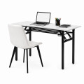 Escritorio Plegable Noffice 120x40 Cm Con Silla Incluida Blanco