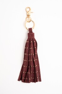 Charm Flecos Y Tachas Gamuza Vegana Burdeos