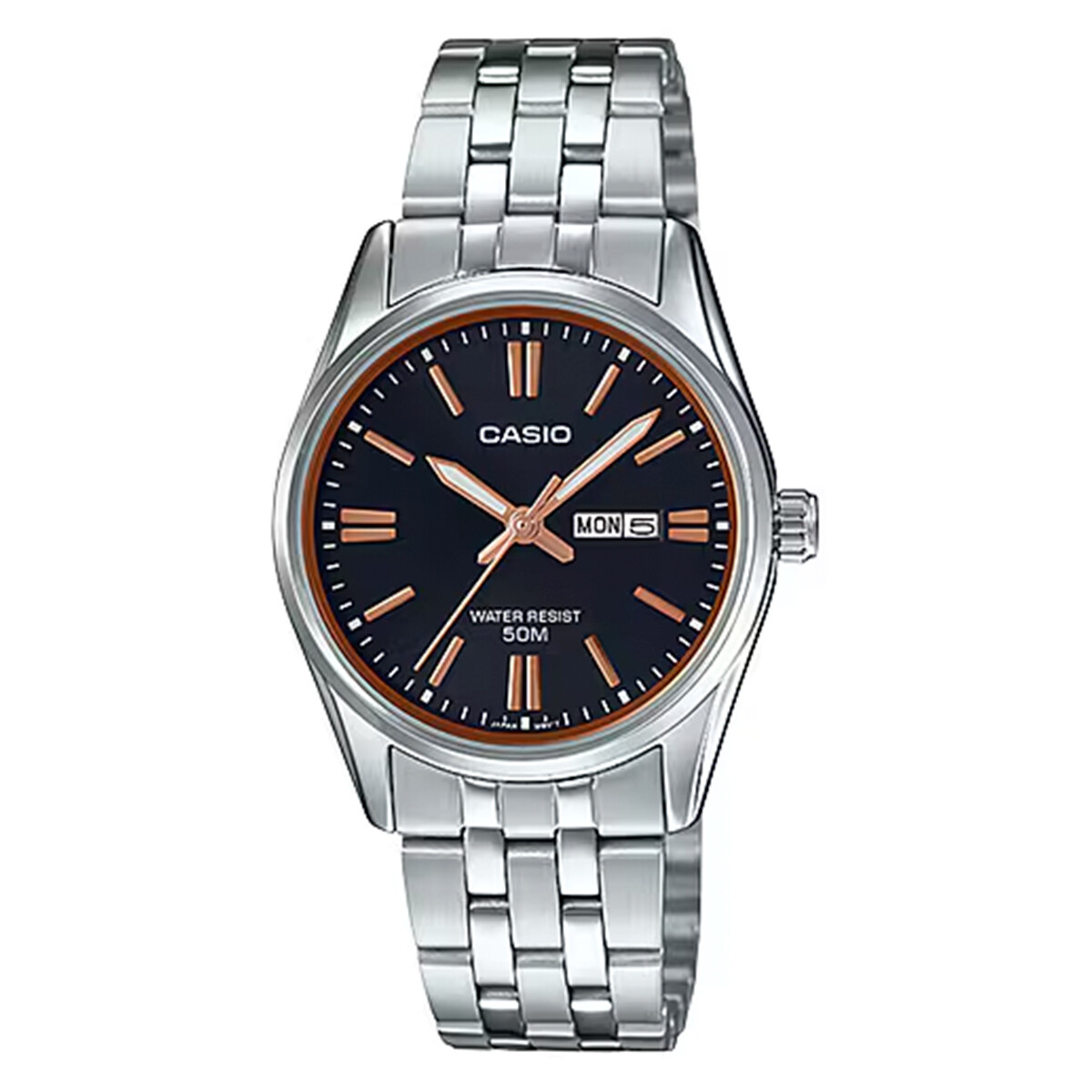 Reloj Casio en Acero Inoxidable Plateado 