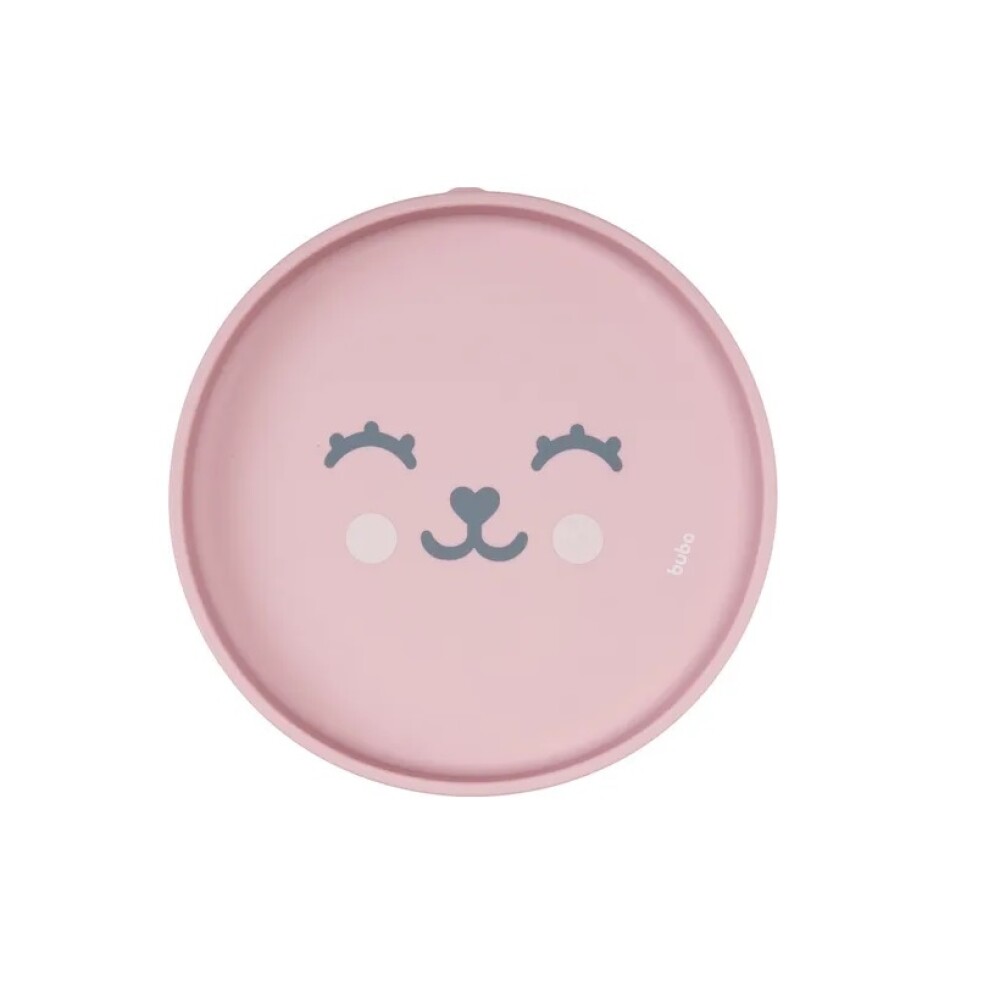 Plato silicona ventosa BUBA OSO rosa