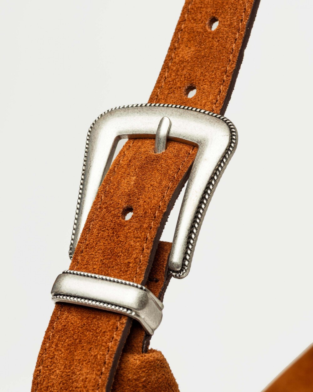 Cartera al hombro Bamboo en cuero gamuza Oxido