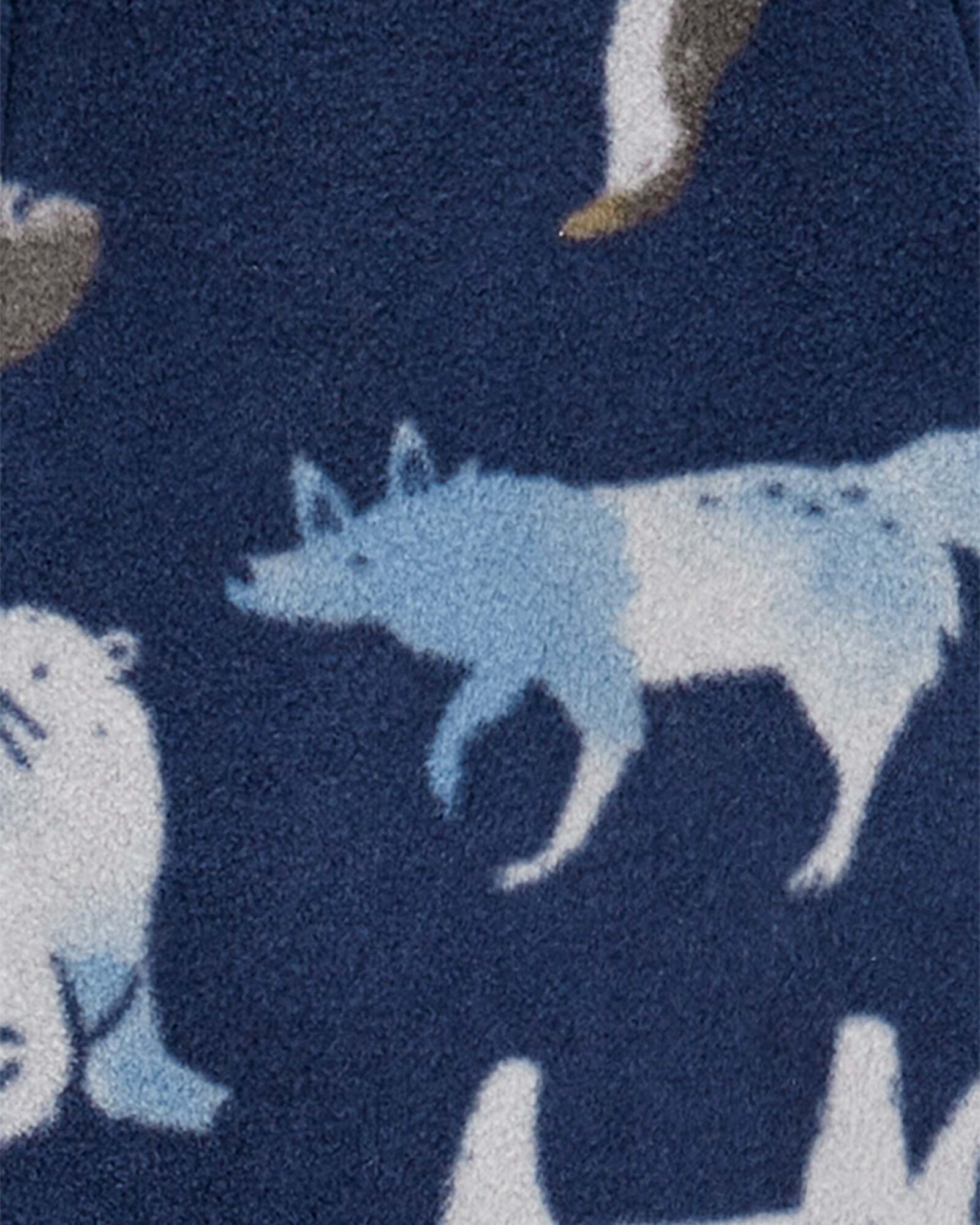 Pijama una pieza de micropolar, con pie, diseño animales árticos Sin color