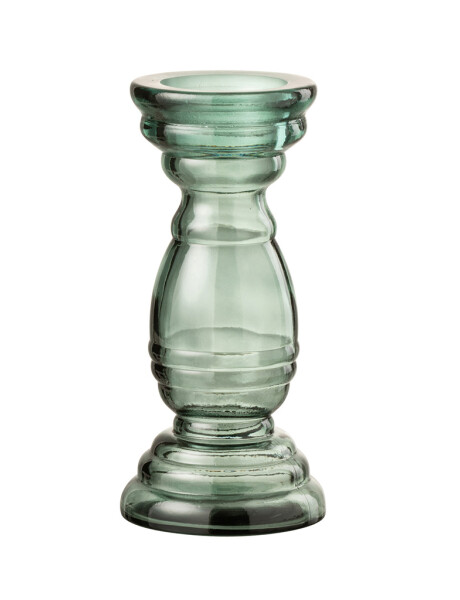 CANDELABRO DE VIDRIO 13X13X28CM VERDE CANDELABRO DE VIDRIO 13X13X28CM VERDE