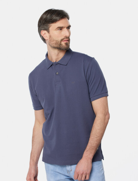 REMERA POLO PIQUE LISA Azul