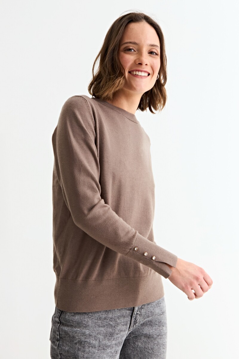 Sweater con detalle en manga CAFE