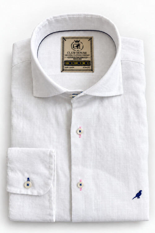 Camisa Lino Nogal Blanco