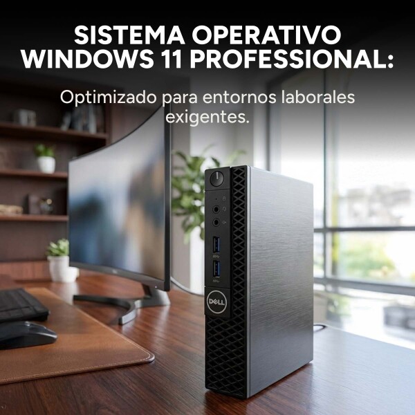 Mini Pc Dell i5-7500t 2.7 G 8Gb Ram 256Gb SSD Windows 11pro Color Negro