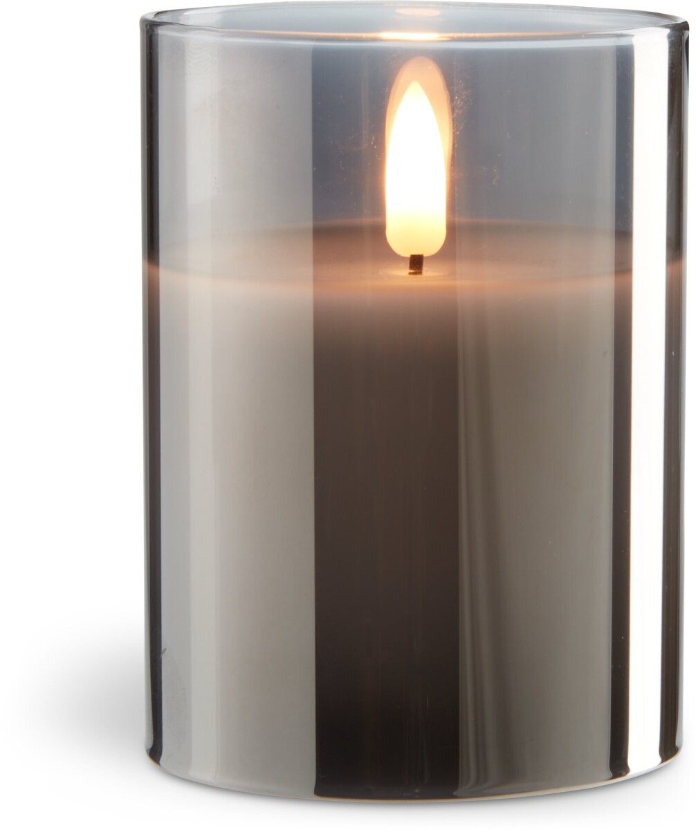 Vela pilar LED KLAUS Ø8xA10cm gris - Gris 