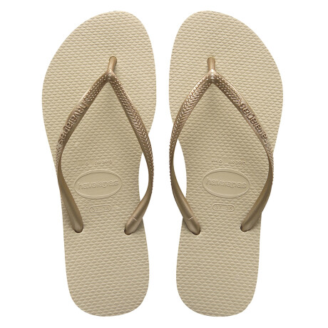 Sandalia de Mujer Havaianas Havaiana SLIM Beige Arena - Dorado