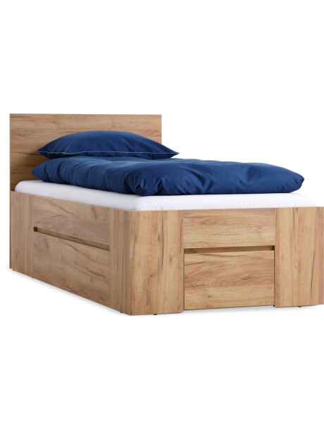 Estructura de cama 90x190 LIMFJORDEN 2 cajones roble natural Estructura de cama 90x190 LIMFJORDEN 2 cajones roble natural