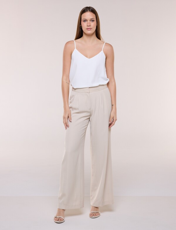 Pantalon Wide Leg BEIGE