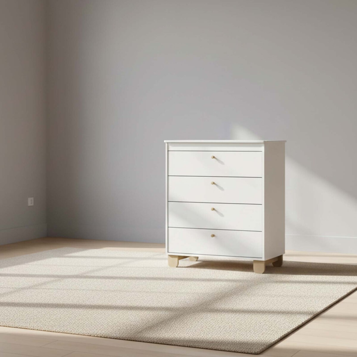 COMODA ZUPPY 20080 4C - MDF-Y-MADERA NATURAL-BEIGE 