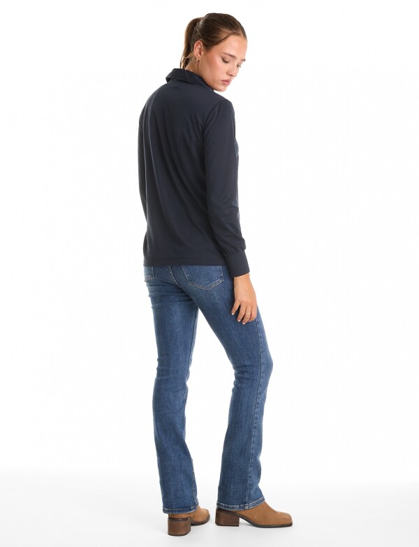 Remera Cuello Solapa MARINO