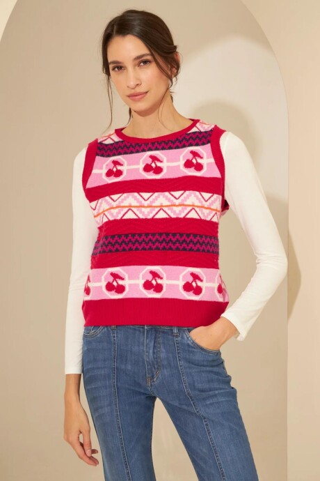 CHALECO CHERRY FUCSIA