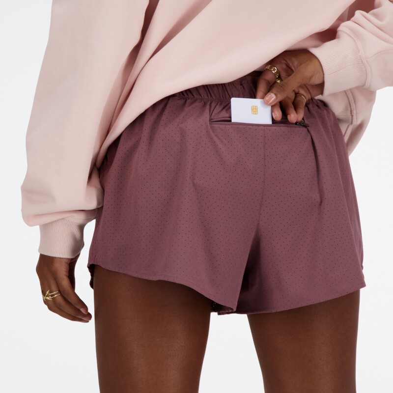 Short New Balance de Dama - SEAMLESS 3 INCH - WS41286LIE BROWN