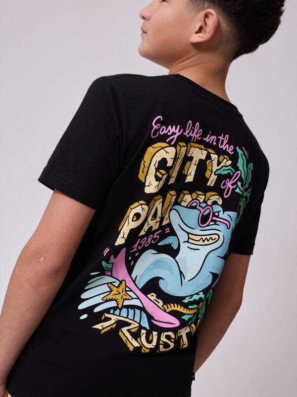 T-SHIRT QUIQUE TEEN RUSTY Negro