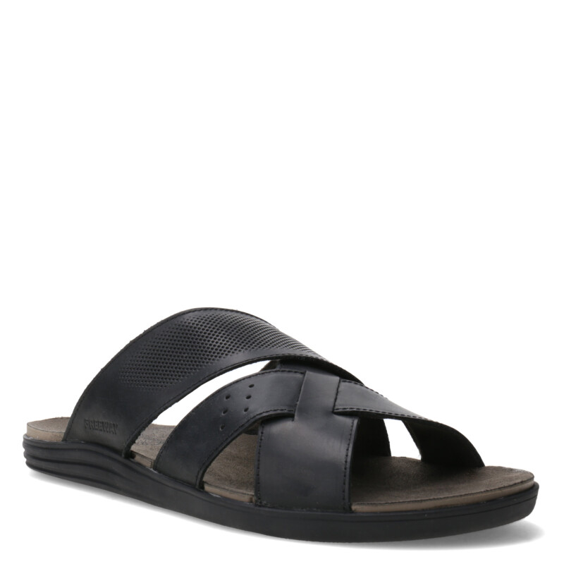 Sandalias de Hombre Freeway Casual Negro (Cuero Graso)