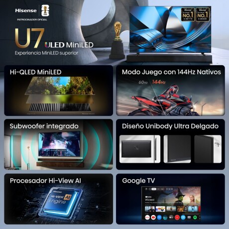 HISENSE SMART TV 75 MINI LED 75U7ESG V01