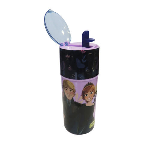 Botella con Pajita y Protector Frozen 350 ml Frozen Elsa