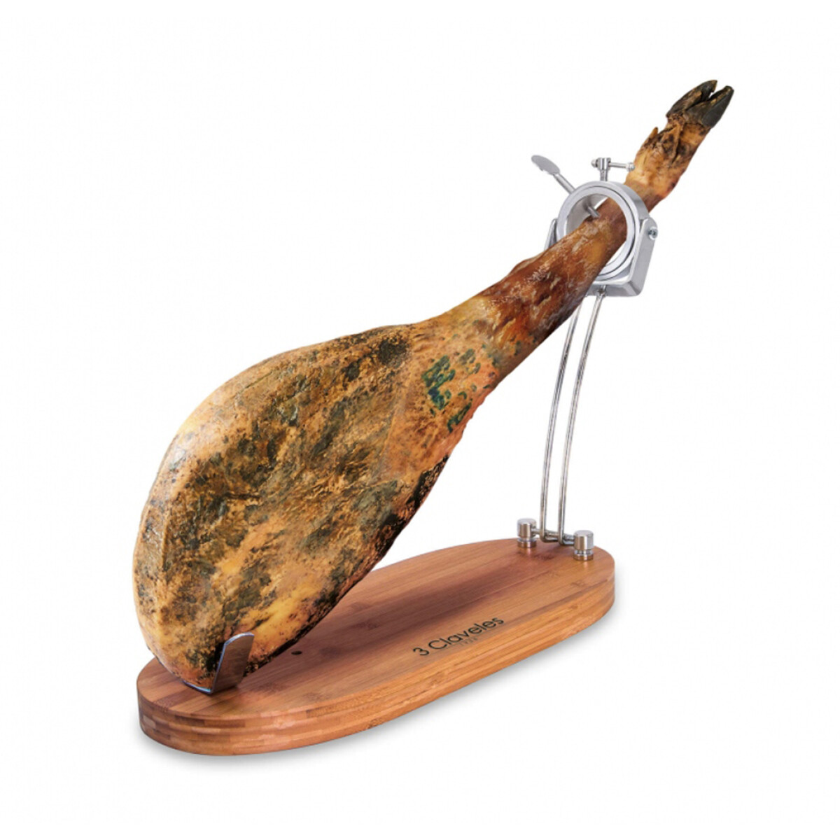 SOPORTE JAMONERO 47X18.5CM GIRATORIO PLEGABLE 3 CLAVELE 