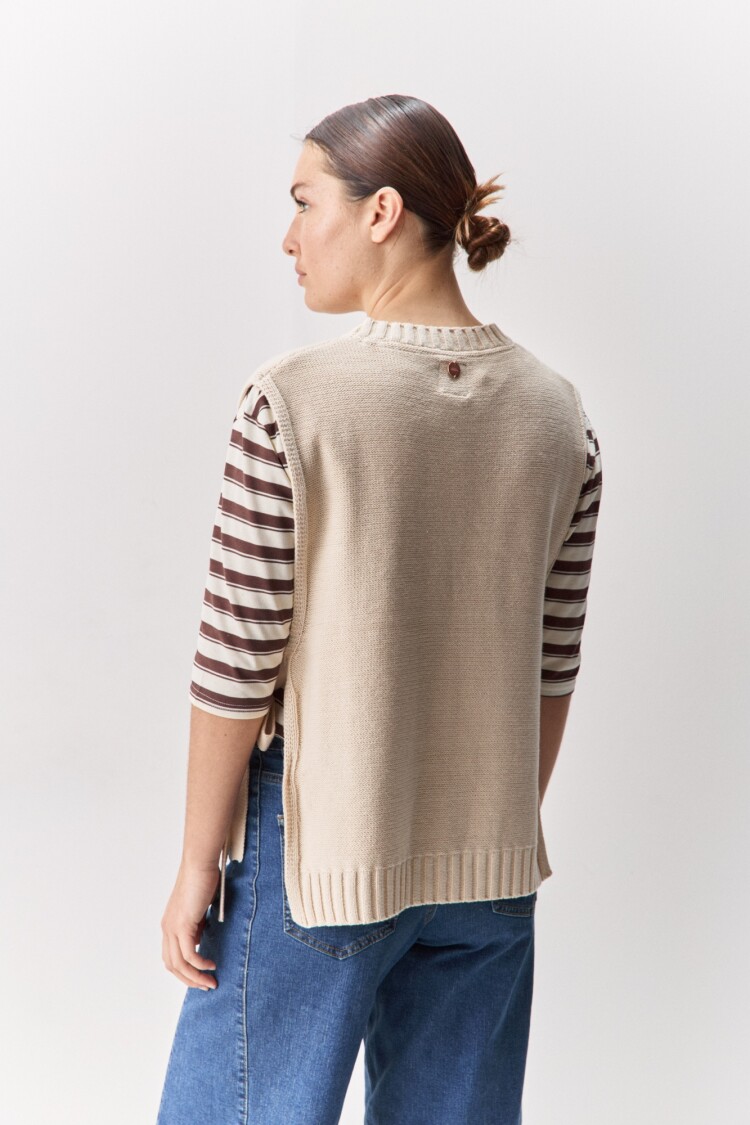 CHALECO TILA Beige Claro