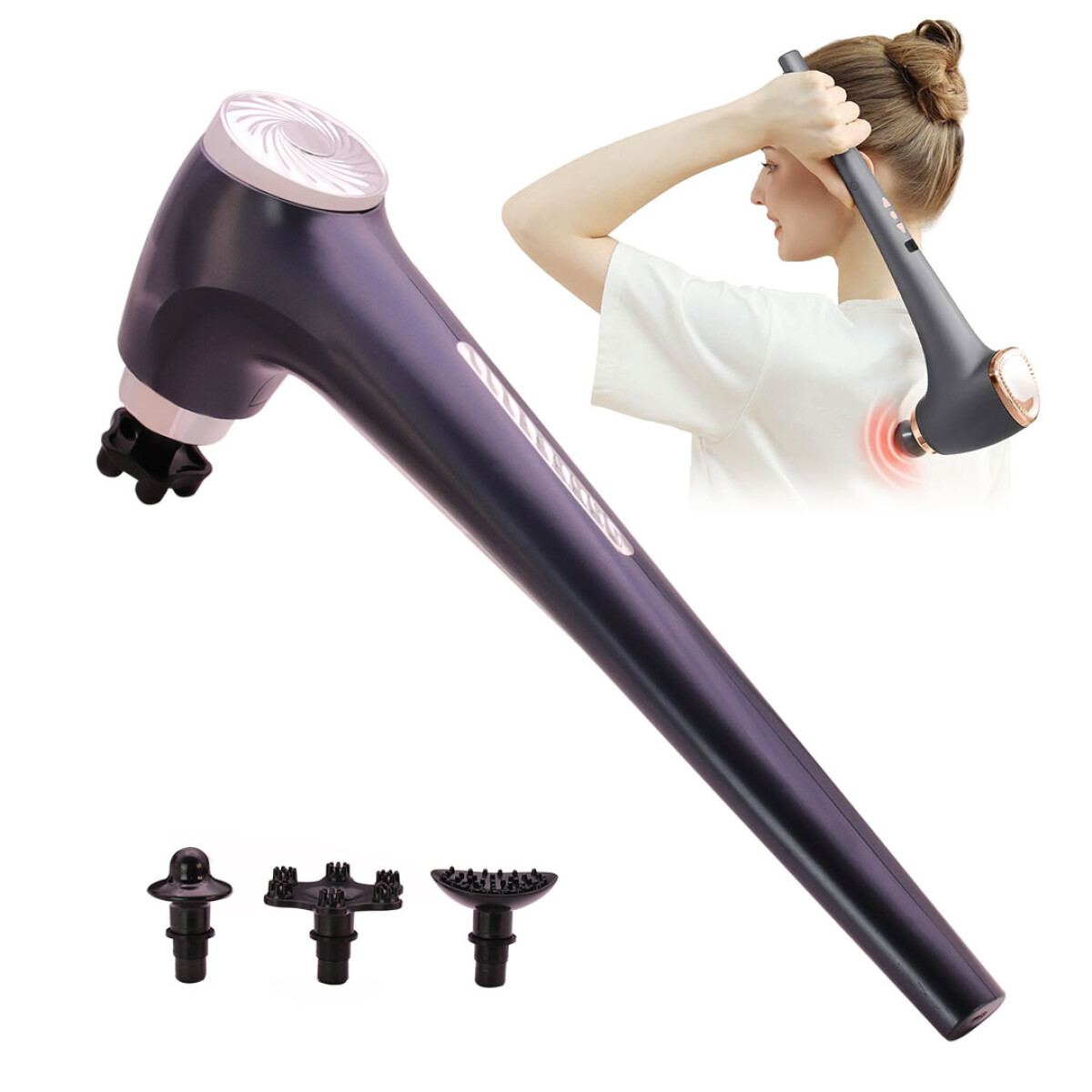 MARTILLO MASAJEADOR DE CUERPO RECARGABLE - LILA 