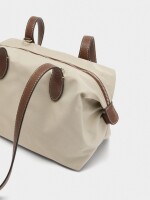 Bolso Shopper De Nylon S crudo