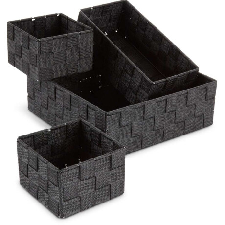 Juego De Cestas Folke 4 Unidades Negro