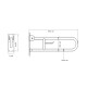 BARRA REBAT 80.5CM C/PORTA ROLLO AC METAL SATINADA INOX 000