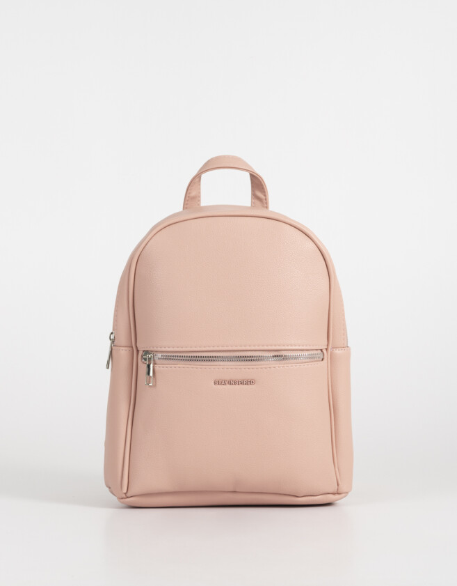 Mochilas Special Price Clasico Mochila De Cuerina Con Bolsillo - Rosa Viejo