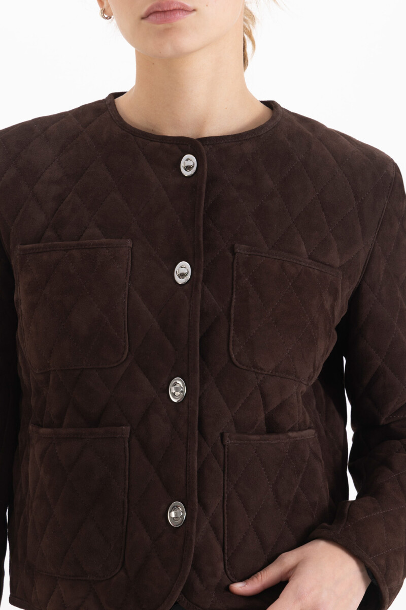 CHAQUETA LAUREN SUEDE Chocolate