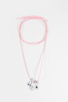 Collar cordón flower fucsia