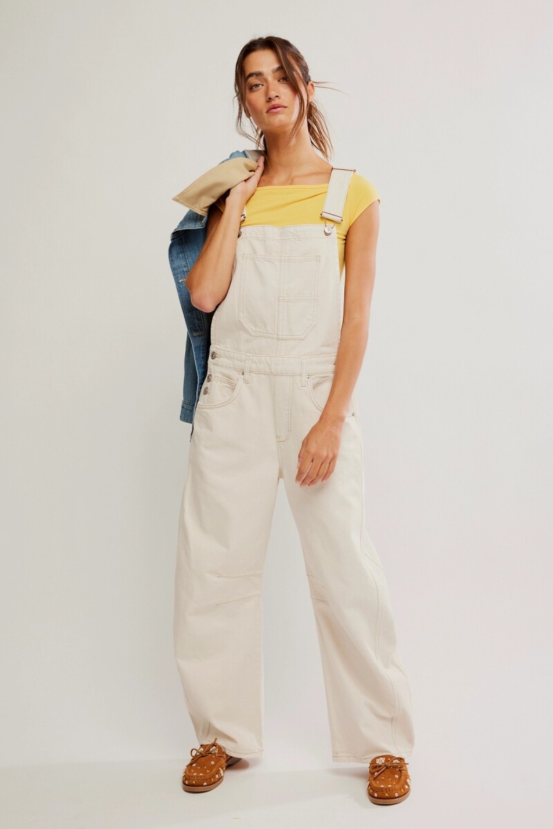 JARDINERO DENIM GOOD LUCK Blanco