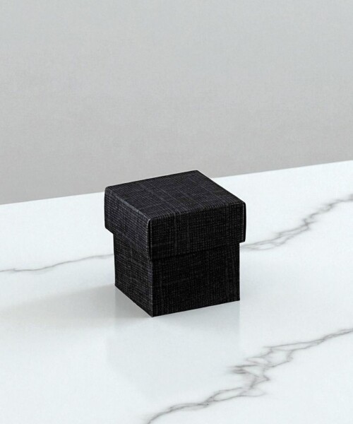 Caja+tapa 5x5x5 cm. - SETA NERO Caja+tapa 5x5x5 cm. - SETA NERO