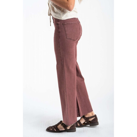 Flare Wide Leg Lavado Burdeos