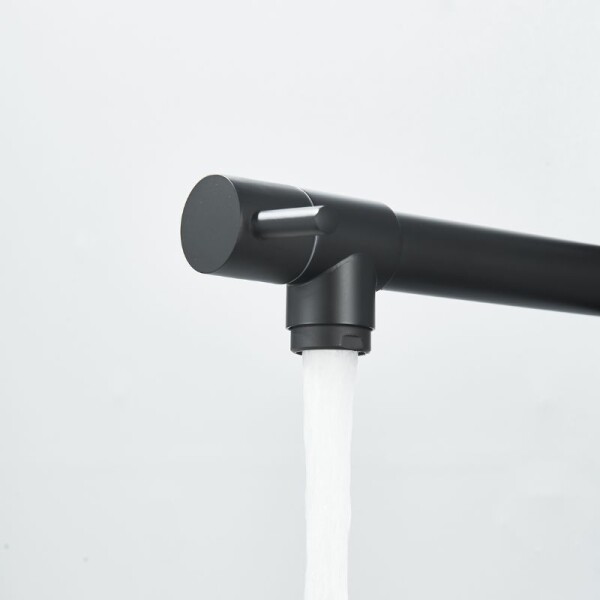 MEZCLADORA DE PARED PARA COCINA DOBLE PICO CHEF - NEGRA MEZCLADORA DE PARED PARA COCINA DOBLE PICO CHEF - NEGRA