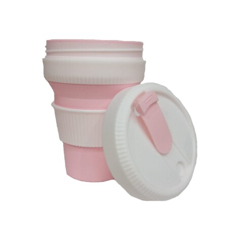 Vaso plegable 350ml rosa