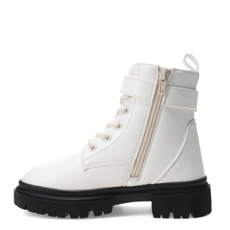 Bota de Niña MINI Miss Carol KASTRE acordonada y con cierre Blanco Hueso