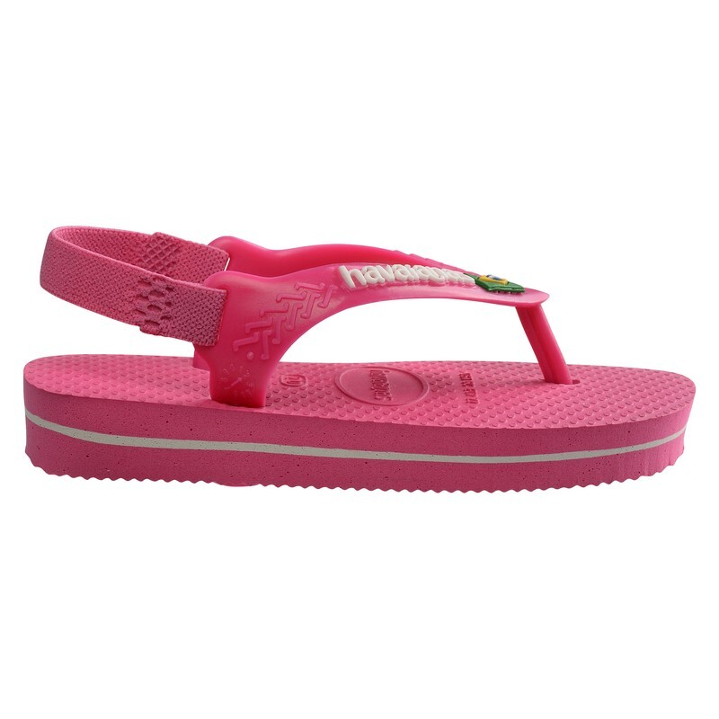 Ojotas Havaianas Baby Brasil Logo Rosado