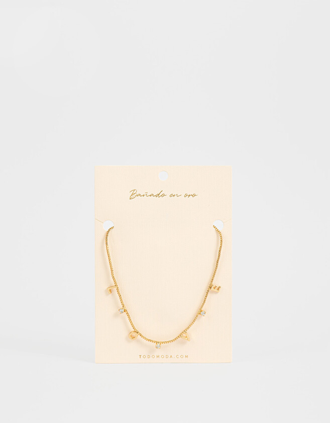 Collares Cortos Bañada en Oro Collar Corto Bañado En Oro - Dorado