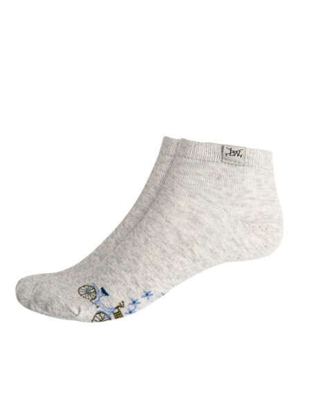 MEDIA FLORES PACK X 2 Gris