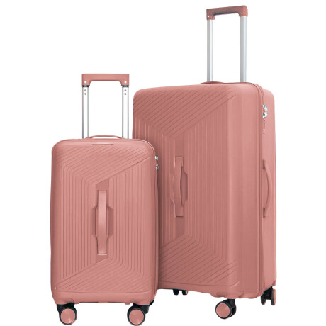 Set 2 Valijas Viaje Expert 21 Carry On + 29 Rígidas Rosa