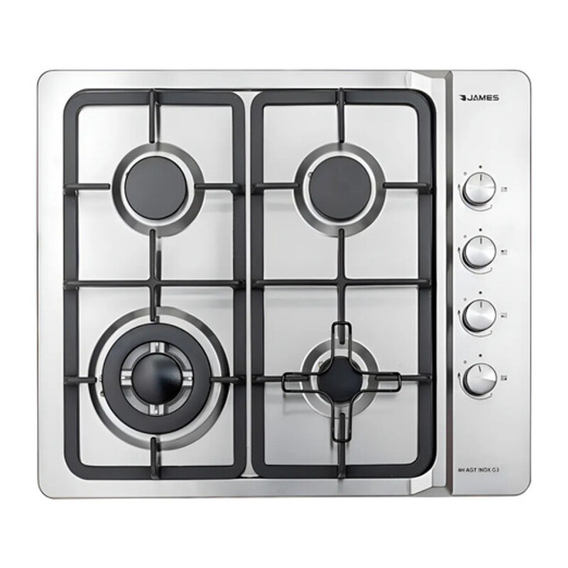 ANAFE DE EMPOTRAR A GAS JAMES 4H AGT INOX G3 ANAFE DE EMPOTRAR A GAS JAMES 4H AGT INOX G3